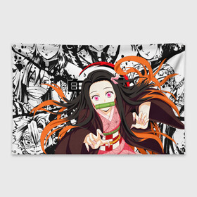 Флаг-баннер с принтом Nezuko Kimetsu no Yaiba в Тюмени, 100% полиэстер | размер 67 х 109 см, плотность ткани — 95 г/м2; по краям флага есть четыре люверса для крепления | anime | demon slayer | kimetsu no yaiba | nezuko | аниме | клинок рассекающий демонов | клинок уничтожающий демонов | манга | нэдзуко