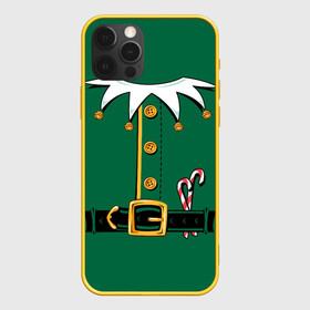 Чехол для iPhone 12 Pro с принтом Christmas Elf Outfit в Тюмени, силикон | область печати: задняя сторона чехла, без боковых панелей | christmas | claus | clothes | deer | elf | frost | helpers | new | north | outfit | pole | santa | year | год | дед | клаус | мороз | новый | одежда | олени | полюс | помощники | рождественский | рождество | санта | санты | северный | эльф