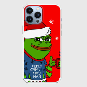 Чехол для iPhone 13 Pro Max с принтом Pepe New Year    Pepe the Frog в Тюмени,  |  | pepe | pepe new year | pepe the frog | лягушенок пепе | лягушка | лягушка мем | мемы | новогодние | новогодние мемы | новый год | пепе | с новым годом