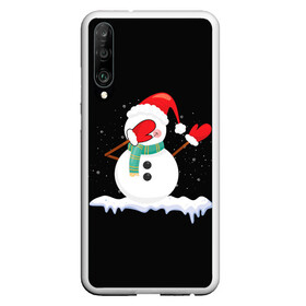 Чехол для Honor P30 с принтом Cartoon Dab Snowman в Тюмени, Силикон | Область печати: задняя сторона чехла, без боковых панелей | 2022 | 22 | cartoon | christmas | dab | dub | mult | new | notes | scarf | snow | snowman | snowy | woman | year | баба | год | даб | мультяшный | новый | очки | рождество | снег | снеговик | снежная | шарф