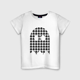Детская футболка хлопок с принтом Призрак из призраков в Тюмени, 100% хлопок | круглый вырез горловины, полуприлегающий силуэт, длина до линии бедер | мило | милота | не страшно | привидение | призрак | хеллоуин | хэллоуин