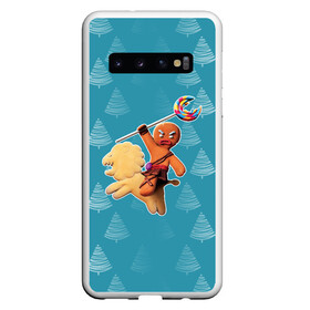 Чехол для Samsung Galaxy S10 с принтом ПРЯНИК | gingerbread в Тюмени, Силикон | Область печати: задняя сторона чехла, без боковых панелей | Тематика изображения на принте: 2022 | shrek | герой | др | как у всех | мультфильм | нг | новый год | подарок | пряня | рекомндации | хочу | шрек