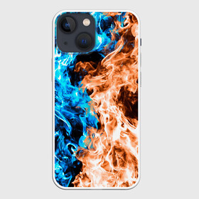 Чехол для iPhone 13 mini с принтом Огненное пламя в Тюмени,  |  | blue fire | blue flame | fire | fire and ice | fire and water | flame | neon | в огне | горящий | инь ян | инь янь | искры | неон | неоновый огонь | огненный | огонь | огонь и вода | огонь и лед | пламя | пожар | противостояние