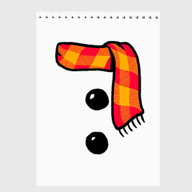 Скетчбук с принтом Snowman Outfit в Тюмени, 100% бумага
 | 48 листов, плотность листов — 100 г/м2, плотность картонной обложки — 250 г/м2. Листы скреплены сверху удобной пружинной спиралью | attributes | buttons | christmas | new | scarf | snow | snowman | snowy | woman | year | атрибутика | баба | год | новый | пуговица | пуговицы | рождество | снег | снеговик | снежная | шарф