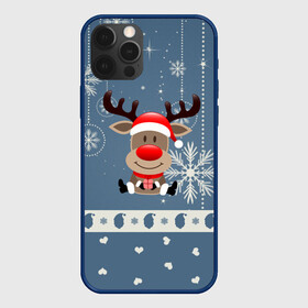 Чехол для iPhone 12 Pro Max с принтом New Years Deer в Тюмени, Силикон |  | 2021 | 2022 | happy new year | happy new year 2022 | новогодний олень | новый год | новый год 2022 | олень с подарком