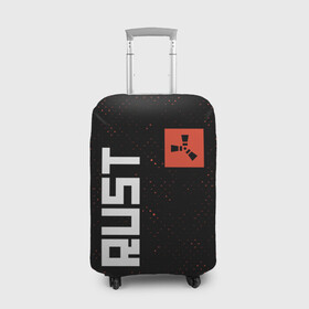 Чехол для чемодана 3D с принтом RUST   Гранж в Тюмени, 86% полиэфир, 14% спандекс | двустороннее нанесение принта, прорези для ручек и колес | facepunch | game | games | logo | rust | shooter | survival | выживание | гранж | игра | раст