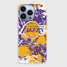 Чехол для iPhone 13 Pro с принтом LAKERS ФИРМЕННЫЕ ЦВЕТА БРЫЗГИ КРАСОК   LA в Тюмени,  |  | Тематика изображения на принте: america | basketball | kobe bryant | la | la lakers | lakers | los angeles lakers | nba | usa | баскетбол | кобе брайант | лос анджелес лейкерс | нба | сша