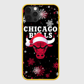 Чехол для iPhone 12 Pro с принтом НОВОГОДНИЙ CHICAGO BULLS 2022 СНЕЖИНКИ в Тюмени, силикон | область печати: задняя сторона чехла, без боковых панелей | 2022 | 23 | basketball | bulls | chicago bulls | jordan | logo | michael jordan | nba | red | sport | баскетбол | быки | джордан | лого | майкл джордан | новогодний чикаго булс | новый год | спорт | чикаго буллс | чикаго булс новый год