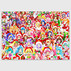 Поздравительная открытка с принтом Все аниме персонажи Новый год в Тюмени, 100% бумага | плотность бумаги 280 г/м2, матовая, на обратной стороне линовка и место для марки
 | аниме | год | новый | персонажи | праздник