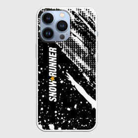 Чехол для iPhone 13 Pro с принтом SnowRunner Logo в Тюмени,  |  | race | snowrunner | гонки | гонки по бездорожью | гоночные игры | зимние гонки | снежные гонки | снежный бегун | сноу раннер | сноураннер