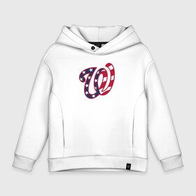 Детское худи Oversize хлопок с принтом Washington Nationals   baseball team в Тюмени, френч-терри — 70% хлопок, 30% полиэстер. Мягкий теплый начес внутри —100% хлопок | боковые карманы, эластичные манжеты и нижняя кромка, капюшон на магнитной кнопке | baseball | flag | sport | team | washington | бейсбол | вашингтон | спорт | сша | флаг