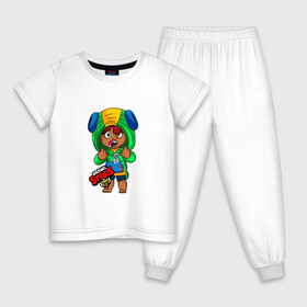 Детская пижама хлопок с принтом Leon из Brawl Stars - в Тюмени, 100% хлопок |  брюки и футболка прямого кроя, без карманов, на брюках мягкая резинка на поясе и по низу штанин
 | brawl stars | brawlers | leon | бравл старс | бравлер | игры | леон | персонажи