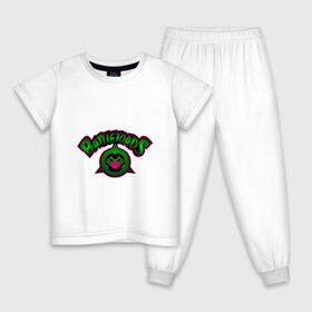 Детская пижама хлопок с принтом Battletoads Жабы Ропухи в Тюмени, 100% хлопок |  брюки и футболка прямого кроя, без карманов, на брюках мягкая резинка на поясе и по низу штанин
 | Тематика изображения на принте: жабы | зеленый | ропухи | шкрек