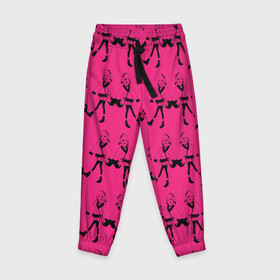 Детские брюки 3D с принтом Просто девочки в Тюмени, 100% полиэстер | манжеты по низу, эластичный пояс регулируется шнурком, по бокам два кармана без застежек, внутренняя часть кармана из мелкой сетки | аниме | девочка | девушкам | люди | розовый