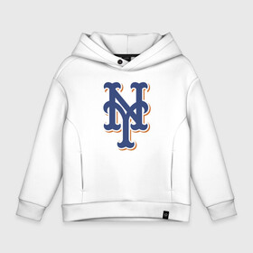 Детское худи Oversize хлопок с принтом New York Mets   baseball team в Тюмени, френч-терри — 70% хлопок, 30% полиэстер. Мягкий теплый начес внутри —100% хлопок | боковые карманы, эластичные манжеты и нижняя кромка, капюшон на магнитной кнопке | Тематика изображения на принте: baseball | new york mets | team | usa | бейсбол | нью йорк | сша