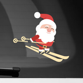 Наклейка на автомобиль с принтом Дед Мороз на лыжах в Тюмени, ПВХ |  | 2022 | christmas | claus | new year | santa | snow | tiger | winter | год тигра | дед мороз | елка | зима | лыжи | лыжник | мороз | новый год | олень | подарок | праздник | рождество | санта клаус | снег | снеговик | снегурочка