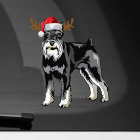 Наклейка на автомобиль с принтом New Year - Dog в Тюмени, ПВХ |  | 2022 | christmas | claus | dog | new year | santa | snow | tiger | winter | год тигра | дед мороз | елка | животные | зима | мороз | новый год | олень | пёс | подарок | праздник | рождество | санта клаус | снег | снеговик | снегурочка