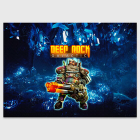 Поздравительная открытка с принтом Deep Rock Galactic / Gunner в Тюмени, 100% бумага | плотность бумаги 280 г/м2, матовая, на обратной стороне линовка и место для марки
 | Тематика изображения на принте: deep rock galactic | drg | dwarf | gnome | gunner | гном | дип рок галактик | добыча минералов | космические шахтеры | стрелок