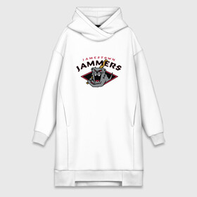 Платье-худи хлопок с принтом Jamestown Jammers - baseball team в Тюмени,  |  | baseball | bat | eyes | fangs | hype | jamestown | monster | team | usa | бейсбол | бита | глаза | глушитель | клыки | монстр | сша | хайп