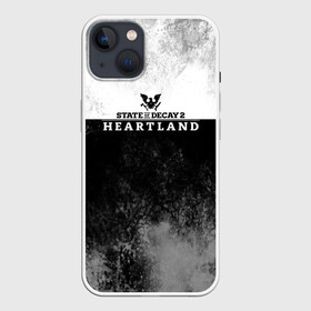Чехол для iPhone 13 с принтом State of Decay | Heartland | Logo в Тюмени,  |  | heartland | logo | state of decay | survival horror | undead labs | загнивающий штат | зомби апокалипсис | лого | логотип | стадия разложения | стейт оф декай | эмблема