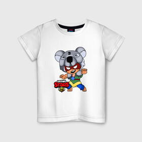 Детская футболка хлопок с принтом Koala Nita из Brawl Stars в Тюмени, 100% хлопок | круглый вырез горловины, полуприлегающий силуэт, длина до линии бедер | brawl stars | games | koala | nita | бравл старс | игры | коала | нита | персонажи