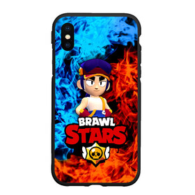 Чехол для iPhone XS Max матовый с принтом ФЭНГ БРАВЛ СТАРС FANG BRAWL STARS ОГОНЬ в Тюмени, Силикон | Область печати: задняя сторона чехла, без боковых панелей | Тематика изображения на принте: 2022 | brawl | brawl stars | brawler | fang | stars | боец | бравл старс | бравлер | брол старс | год тигра | мобильная игра | новый | фанг | фэнг | фэнк | хроматик | хроматические | хроматический боец