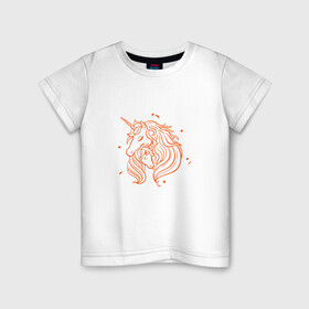 Детская футболка хлопок с принтом Единорожка (единорог со звездами) в Тюмени, 100% хлопок | круглый вырез горловины, полуприлегающий силуэт, длина до линии бедер | девочке | девушке | единорог | единорожка | звезды | любовь | подарок