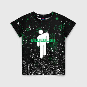 Детская футболка 3D с принтом billie eilish | новогодний в Тюмени, 100% гипоаллергенный полиэфир | прямой крой, круглый вырез горловины, длина до линии бедер, чуть спущенное плечо, ткань немного тянется | be | billie | billie eilish | blohsh | ghoul | билли | билли айлиш