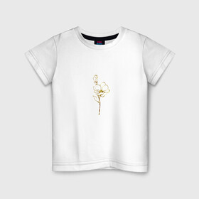 Детская футболка хлопок с принтом Цветок любви (от всей души) в Тюмени, 100% хлопок | круглый вырез горловины, полуприлегающий силуэт, длина до линии бедер | девушке | любовь | подарок | цветок | цветочек