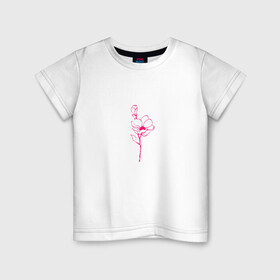 Детская футболка хлопок с принтом Цветок любви (мечта) в Тюмени, 100% хлопок | круглый вырез горловины, полуприлегающий силуэт, длина до линии бедер | девушке | любовь | подарок | цветок | цветочек