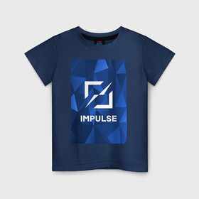 Детская футболка хлопок с принтом Cobalt Impulse в Тюмени, 100% хлопок | круглый вырез горловины, полуприлегающий силуэт, длина до линии бедер | esport | impulse | импульс | киберспорт | лгу | сккимпульс | студенты