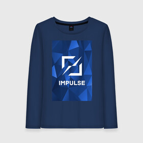 Женский лонгслив хлопок с принтом Cobalt Impulse в Тюмени, 100% хлопок |  | esport | impulse | импульс | киберспорт | лгу | сккимпульс | студенты