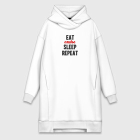 Платье-худи хлопок с принтом Eat оливье Sleep Repeat в Тюмени,  |  | 2022 | christmas | eat | eatsleeprepeat | newyear | repeat | sleep | новогоднее | новыйгод | оливье | праздник | рождество | салат