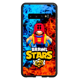 Чехол для Samsung Galaxy S10 с принтом ГРОМ БРАВЛ СТАРС GROM BRAWL STARS ОГОНЬ в Тюмени, Силикон | Область печати: задняя сторона чехла, без боковых панелей | brawl | brawl stars | brawler | grom | stars | боец | бравл старс | бравлер | брол старс | гром | мобильная игра | новый | хроматик | хроматические | хроматический боец | эпич