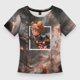 Женская футболка 3D Slim с принтом Горо  Gorou, Genshin Impact  Геншин импакт в Тюмени,  |  | action | game | genshin impact | gorou | rpg | аниме | геншин импакт | гео | горо | игра | мир | первоначальный бог | собачий воин