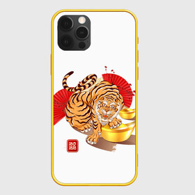 Чехол для iPhone 12 Pro с принтом Золотой тигр 2022 Tigr в Тюмени, силикон | область печати: задняя сторона чехла, без боковых панелей | 2022 | new year | tiger | water tiger | водяной тигр | символ года
