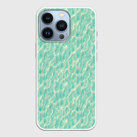 Чехол для iPhone 13 Pro с принтом Лазурная вода в Тюмени,  |  | берег | вода | волны | голубая лагуна | море | одежда с водой | океан | пляж | река | речка