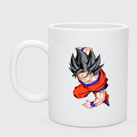 Кружка керамическая с принтом Son Goku (Dragon Ball Z) в Тюмени, керамика | объем — 330 мл, диаметр — 80 мм. Принт наносится на бока кружки, можно сделать два разных изображения | anime | dragonball | goku | аниме | анимэ | гоку | драконий | жемчуг | манга