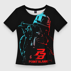 Женская футболка 3D Slim с принтом Point Blank (Project Blackout) в Тюмени,  |  | ctforce | free rebels | point blank | project blackout | динозавр | игры | миротворец | повстанец