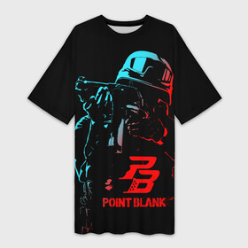 Платье-футболка 3D с принтом Point Blank (Project Blackout) в Тюмени,  |  | ctforce | free rebels | point blank | project blackout | динозавр | игры | миротворец | повстанец