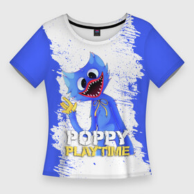Женская футболка 3D Slim с принтом POPPY PLAYTIME  ХАГГИ ВАГГИ 