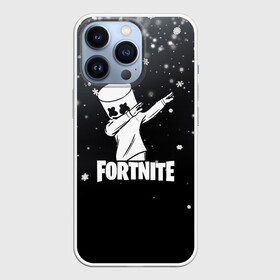 Чехол для iPhone 13 Pro с принтом Снежный Fortnite Marshmello в Тюмени,  |  | Тематика изображения на принте: archetype | fortnite | fortnite x | game | ikonik | marshmello | raven | архетип | ворон | игра | иконик | маршмелло | фортнайт