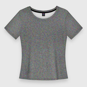 Женская футболка 3D Slim с принтом телевизионный шум в Тюмени,  |  | мем про шум | не шуми | одежда с шумом | одежда шум | прикол не шуми | прикол ты шумишь | шум | шум по гауссу | шумишь