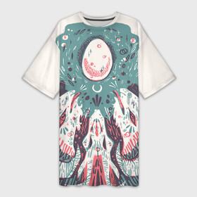 Платье-футболка 3D с принтом SnakeArt в Тюмени,  |  | art | lux oac | occult artists | snake | минималистическая змея | мультяшный стиль