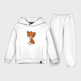 Детский костюм хлопок Oversize с принтом Рыжий друг в Тюмени,  |  | animal | beast | cub | horoscope | orange | pet | red | russet | striped | tiger | гороскоп | животное | зверь | оранжевый | питомец | полосатый | рыжий | тигр