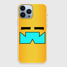 Чехол для iPhone 13 Pro Max с принтом GEOMETRY DASH CLASSIC SMILE FACE в Тюмени,  |  | 2d | arcade | demon | game | geometry dash | levels | meltdown | robtop | smile | аркада | геометрический тире | демон | раннер | смайлы | уровни | эмоции