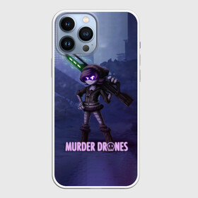 Чехол для iPhone 13 Pro Max с принтом MURDER DRONES UZI   ДРОНЫ УБИЙЦЫ в Тюмени,  |  | murder drones | murder drones pilot | pilot | uzi | мультфильм