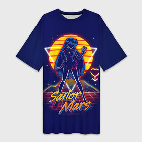Платье-футболка 3D с принтом Сейлор Марс  Sailor Moon в Тюмени,  |  | Тематика изображения на принте: sailor moon | аниме | войны в мотросках | дай мне силу | луна в мотроске | лунная призма | манга | марс рэйко | призма марса | рэй хино | сейлор марс | сейлор мун | сейлормун