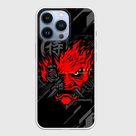 Чехол для iPhone 13 Pro с принтом CYBERPUNK 2077 SAMURAI (НА СПИНЕ) КИАНУ РИВЗ в Тюмени,  |  | cd project red | cyberpunk 2077 | demon | keanu reeves | maelstrom | militech | quadra | samurai | smile | trauma | trauma team | демон | киану ривз | киберпанк 2077 | милитех | самурай | смайл