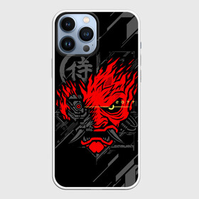 Чехол для iPhone 13 Pro Max с принтом CYBERPUNK 2077 SAMURAI (НА СПИНЕ) КИАНУ РИВЗ в Тюмени,  |  | Тематика изображения на принте: cd project red | cyberpunk 2077 | demon | keanu reeves | maelstrom | militech | quadra | samurai | smile | trauma | trauma team | демон | киану ривз | киберпанк 2077 | милитех | самурай | смайл